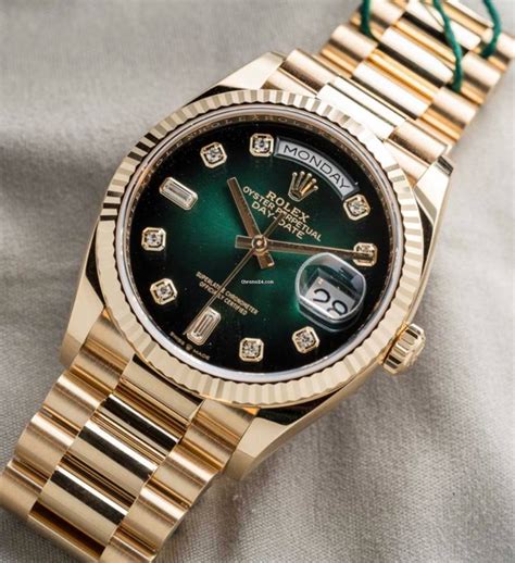 rolex day-date verde|rolex diamond dials.